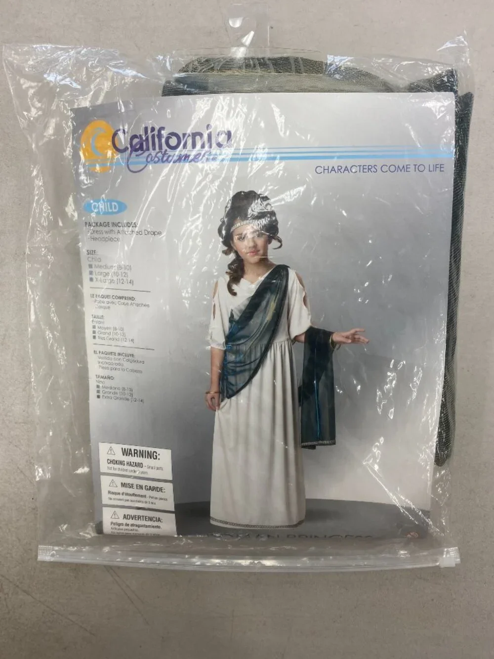Roman Princess Child Costume (X-Large 12-14)